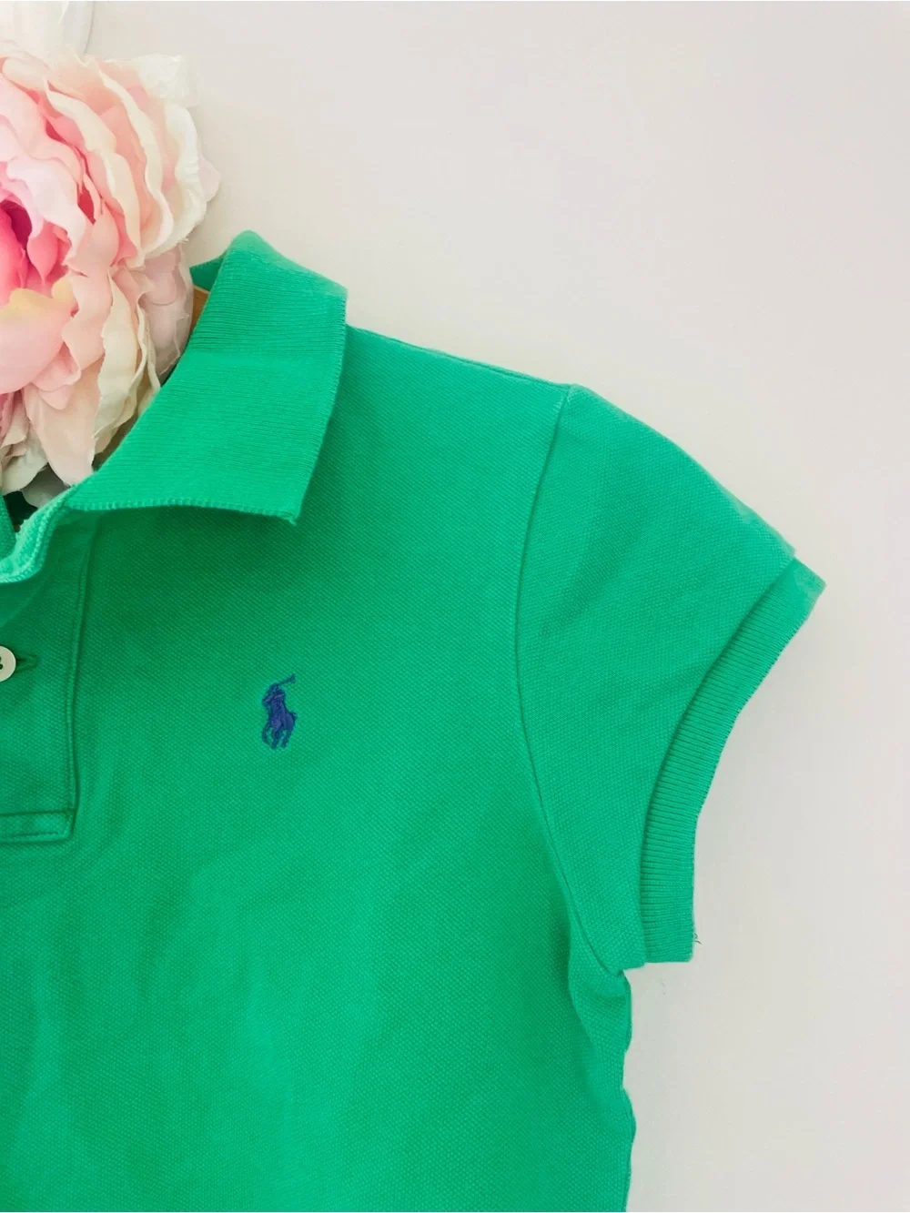 Ralph Lauren Kids Bright Green Polo with Pony Logo Large